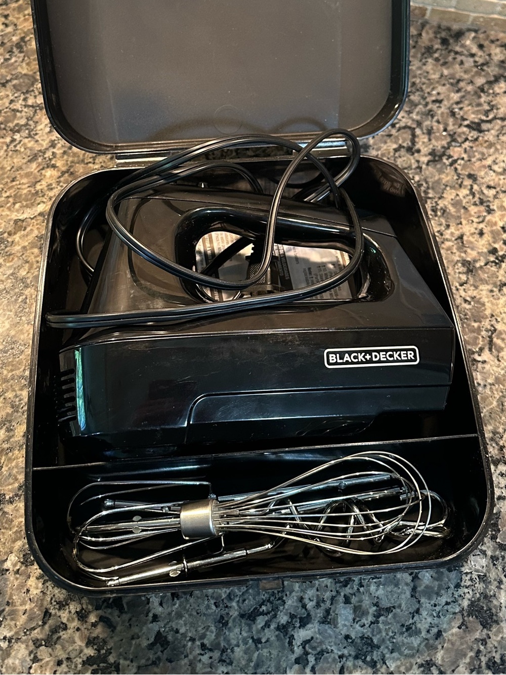 BLACK+DECKER 6-Speed Hand Mixer (5 Attachments) with Storage Case - See Video
